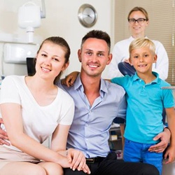 family at dentist