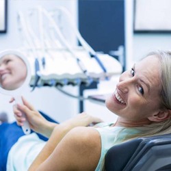 woman in dental chair